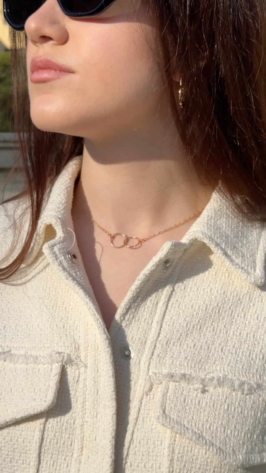 Interlocking Circles Necklace - "Eternal Connection"